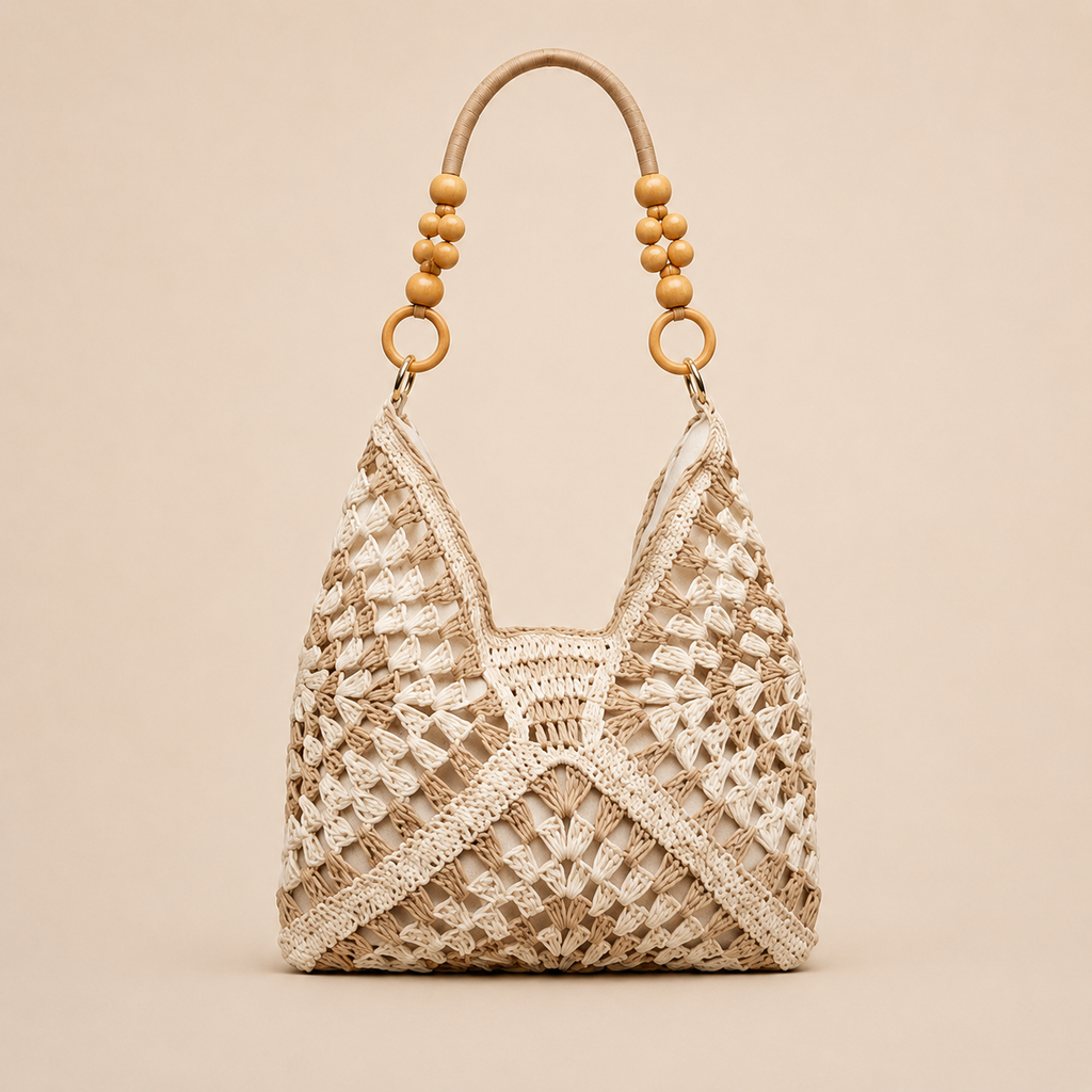 Boho Crochet Hobo Bag for Beach Days and Summer Outfits
