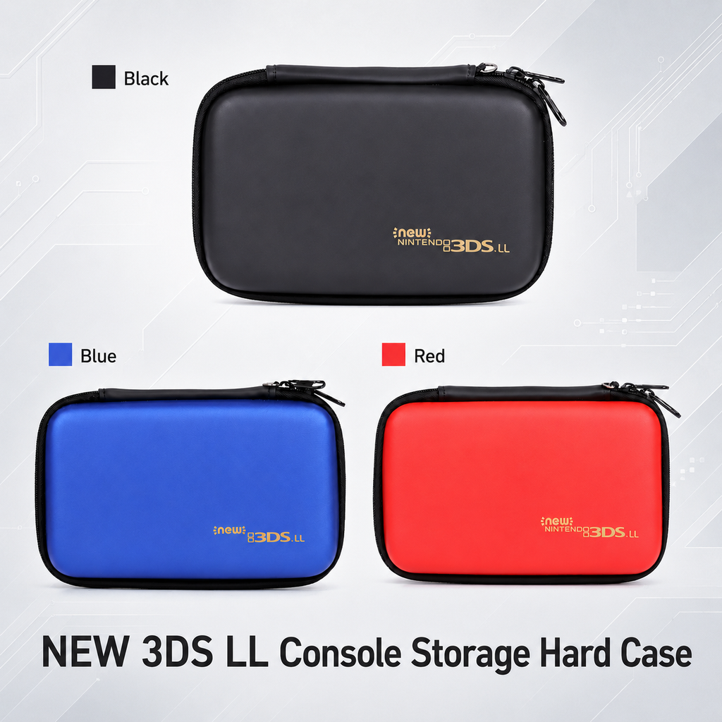 New 3DS LL XL Hard Carrying Case with Velvet Lining