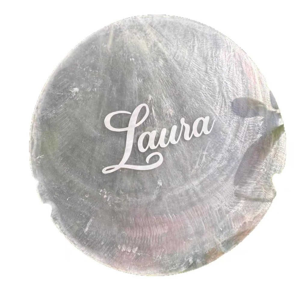 Personalized Mother of Pearl Place Card for Wedding Reception