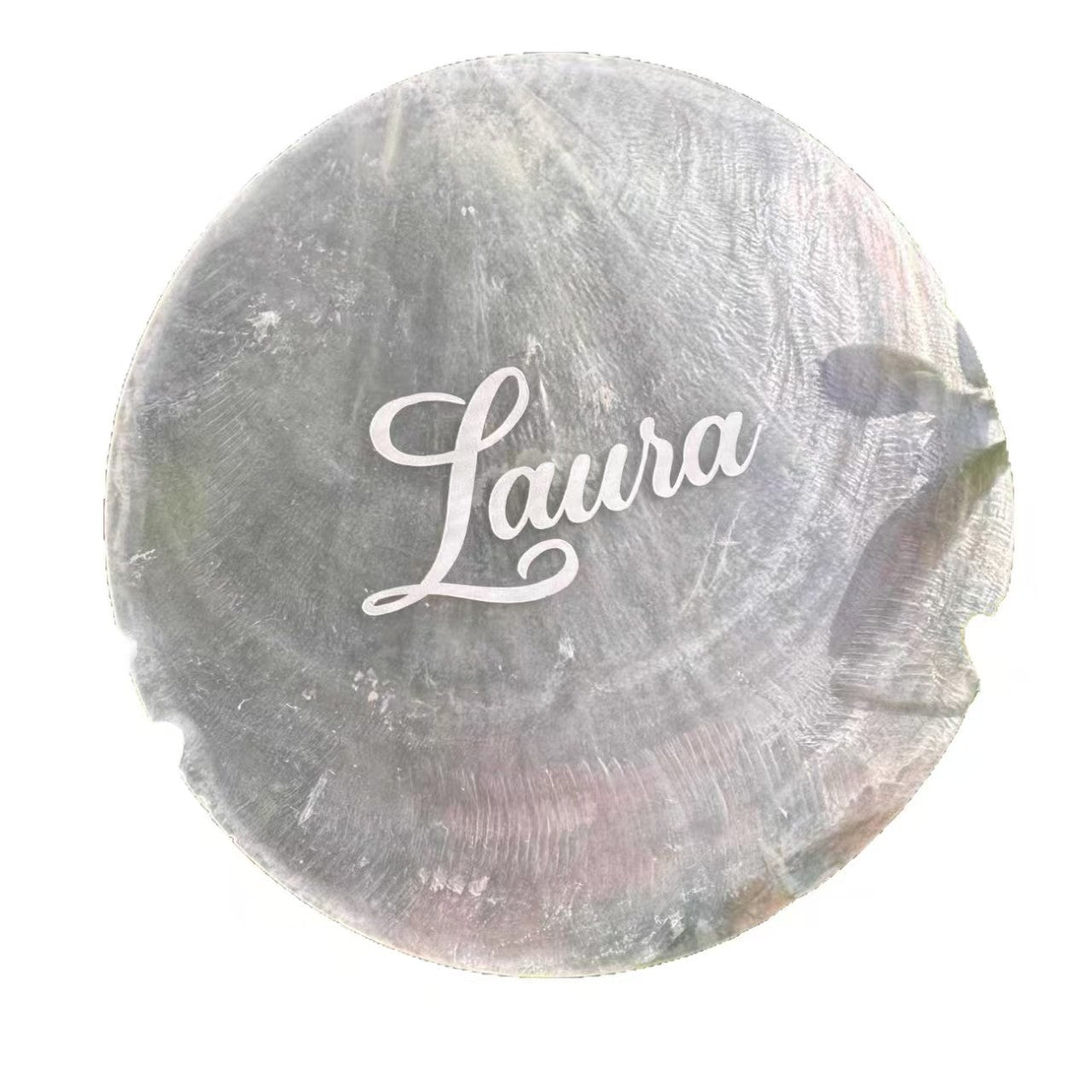 Personalized Mother of Pearl Place Card for Wedding Reception