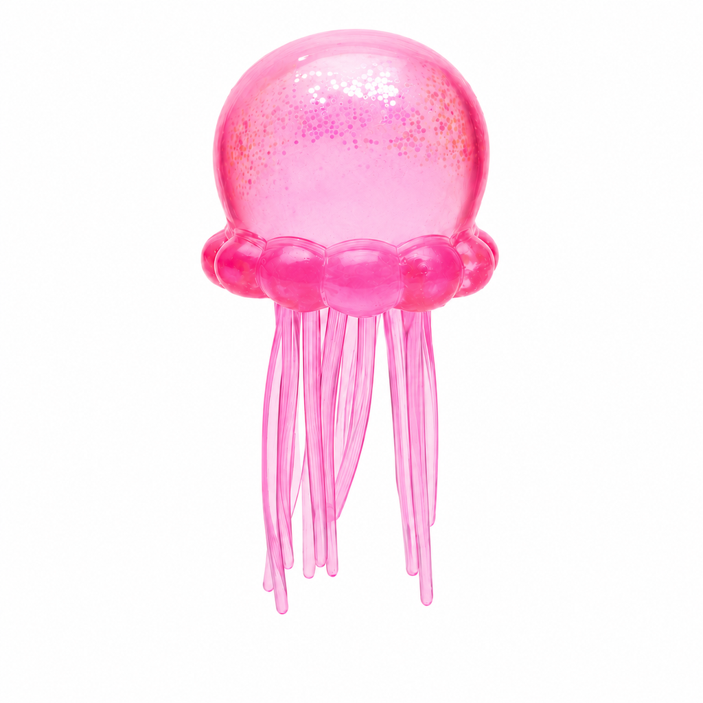 Glitter Jellyfish Squishy Toy for Sensory Play