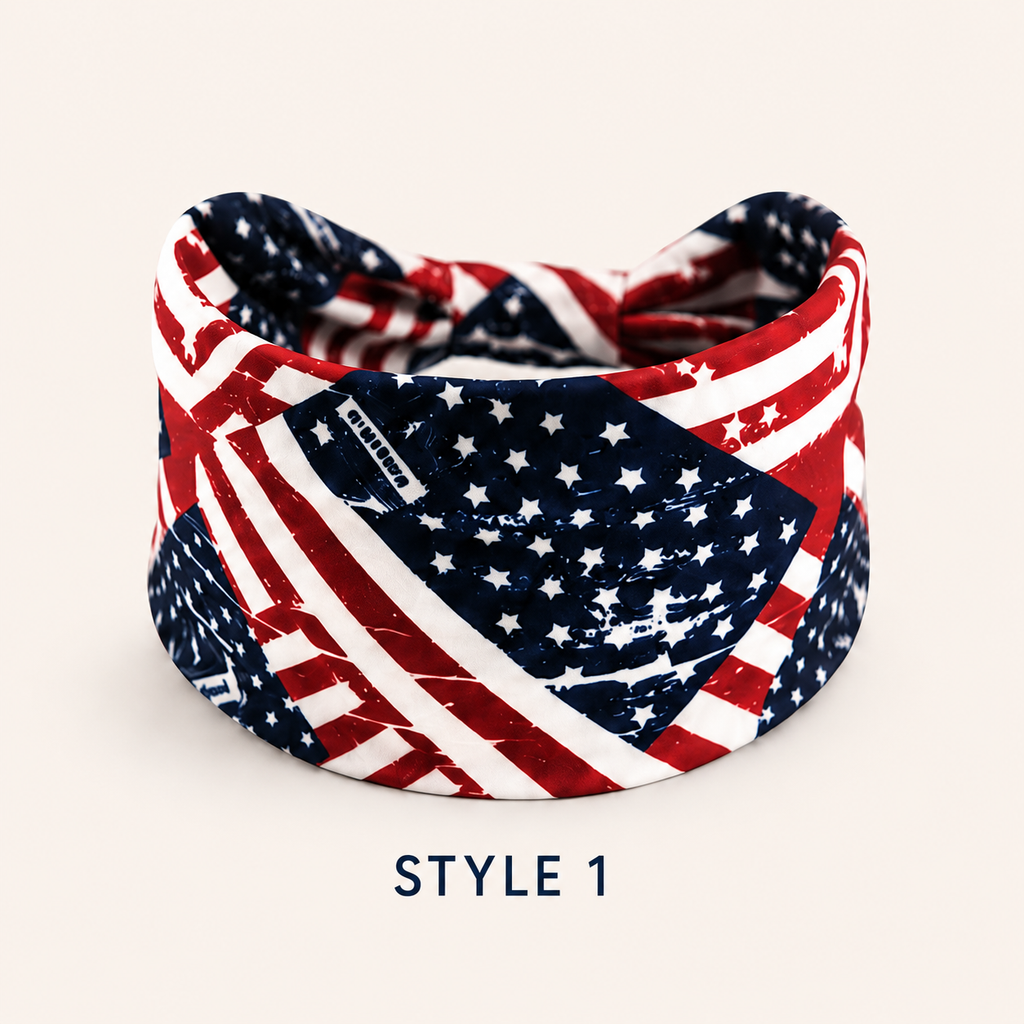 Patriotic Bow Headband for Women and Girls