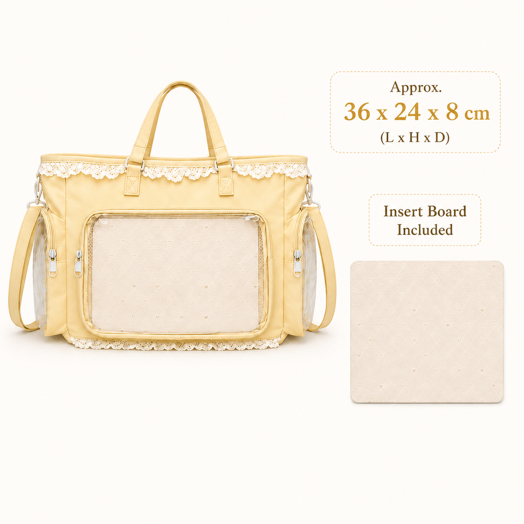 Kawaii Ita Bag with Lace and Clear Display Window