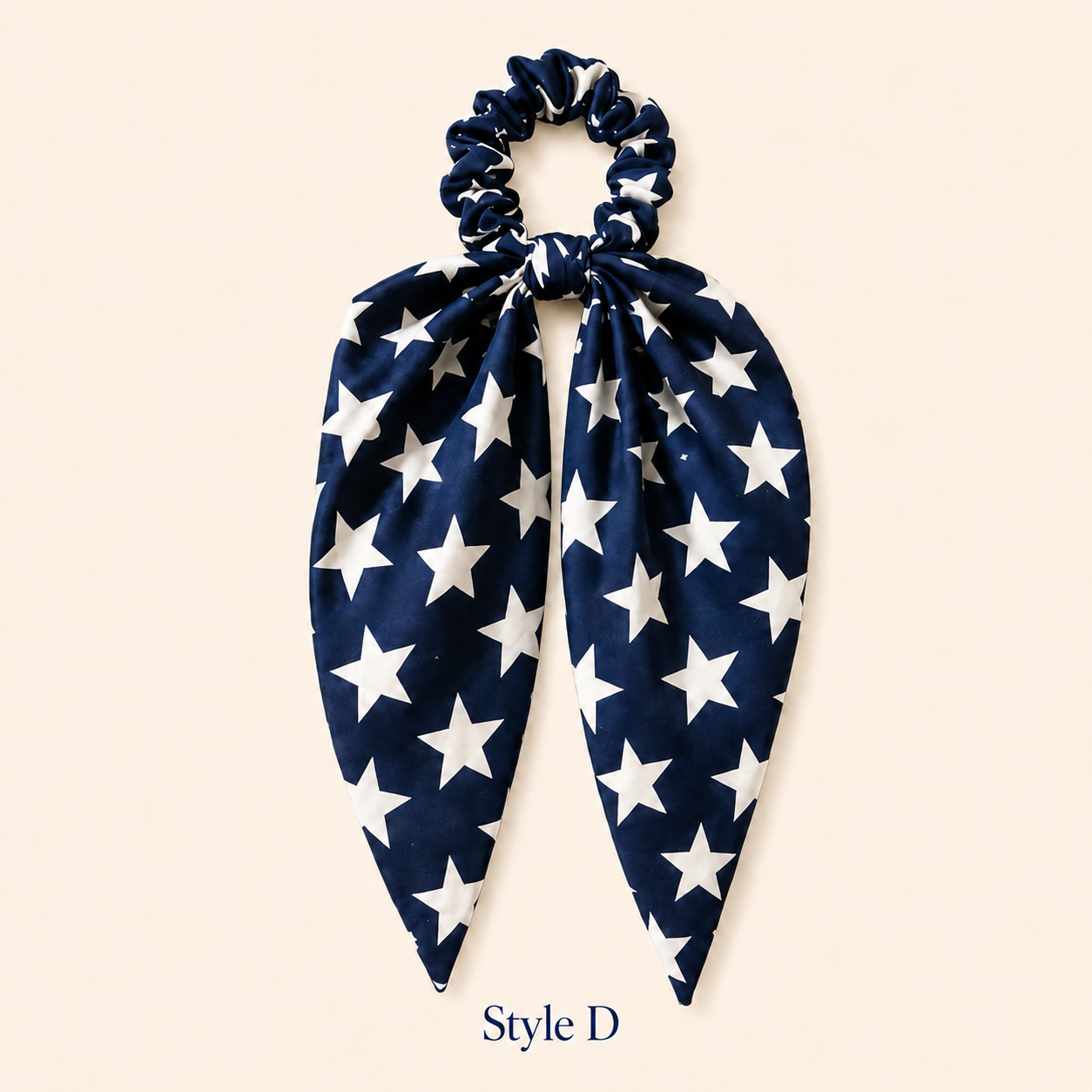 Patriotic Bow Scrunchie Hair Tie with Tails