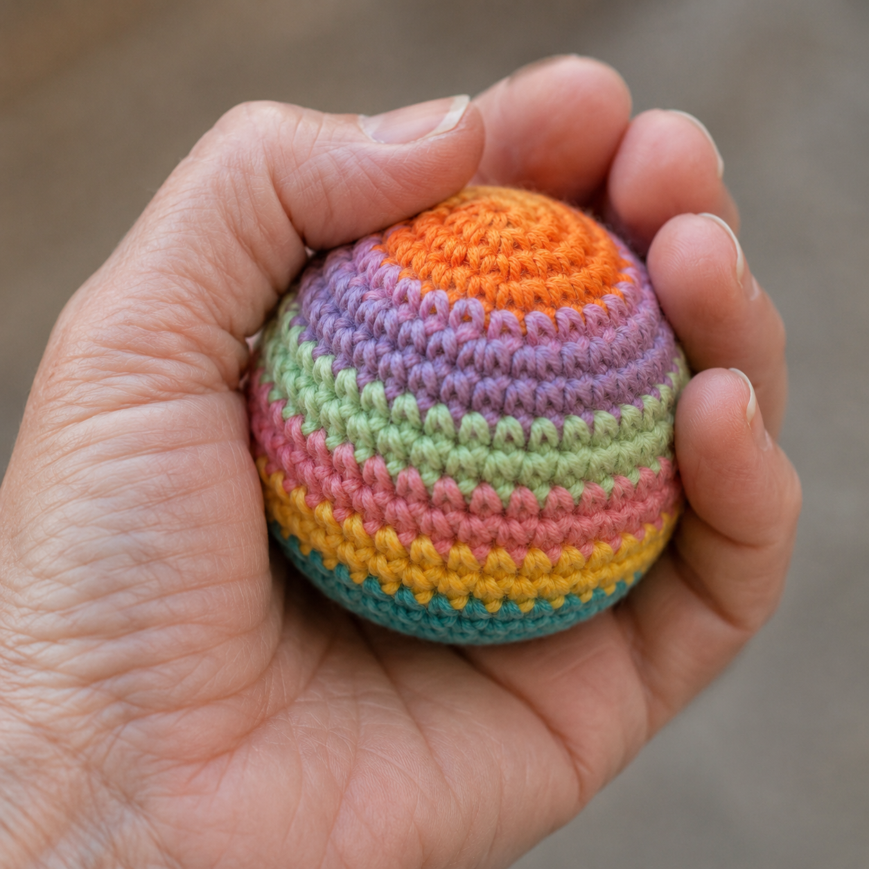 Handmade Crochet Hacky Sack Balls - Random Color Footbag Mix