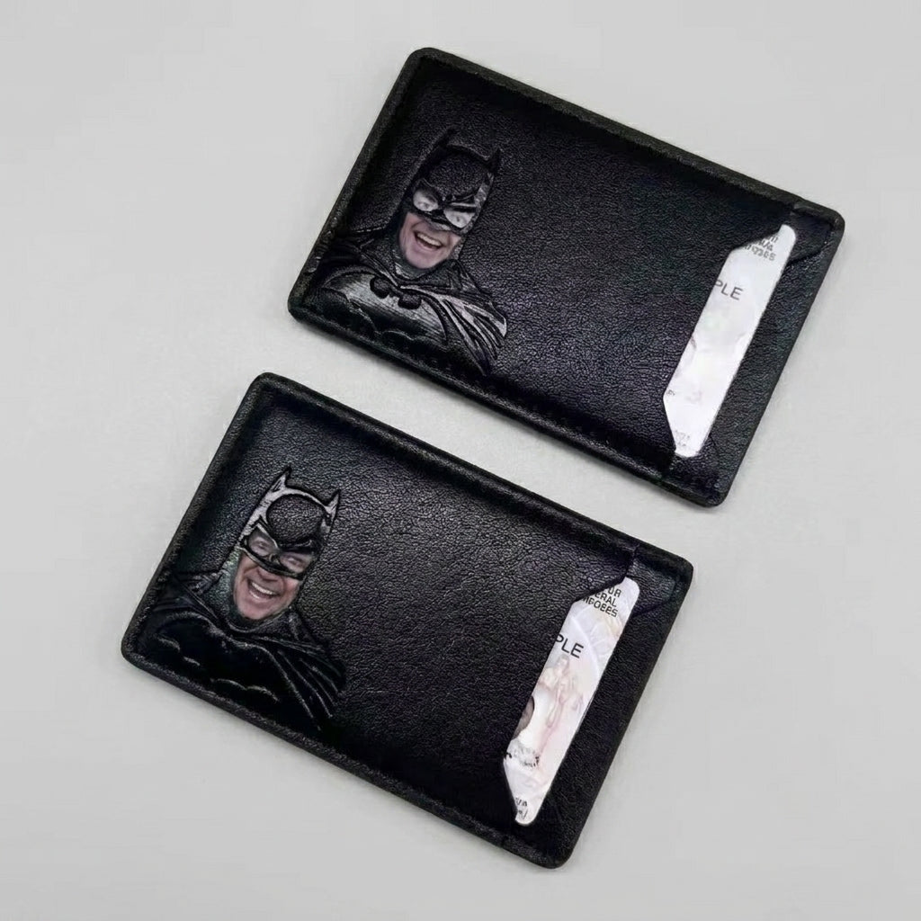Dark Hero Slim Black Card Holder Wallet