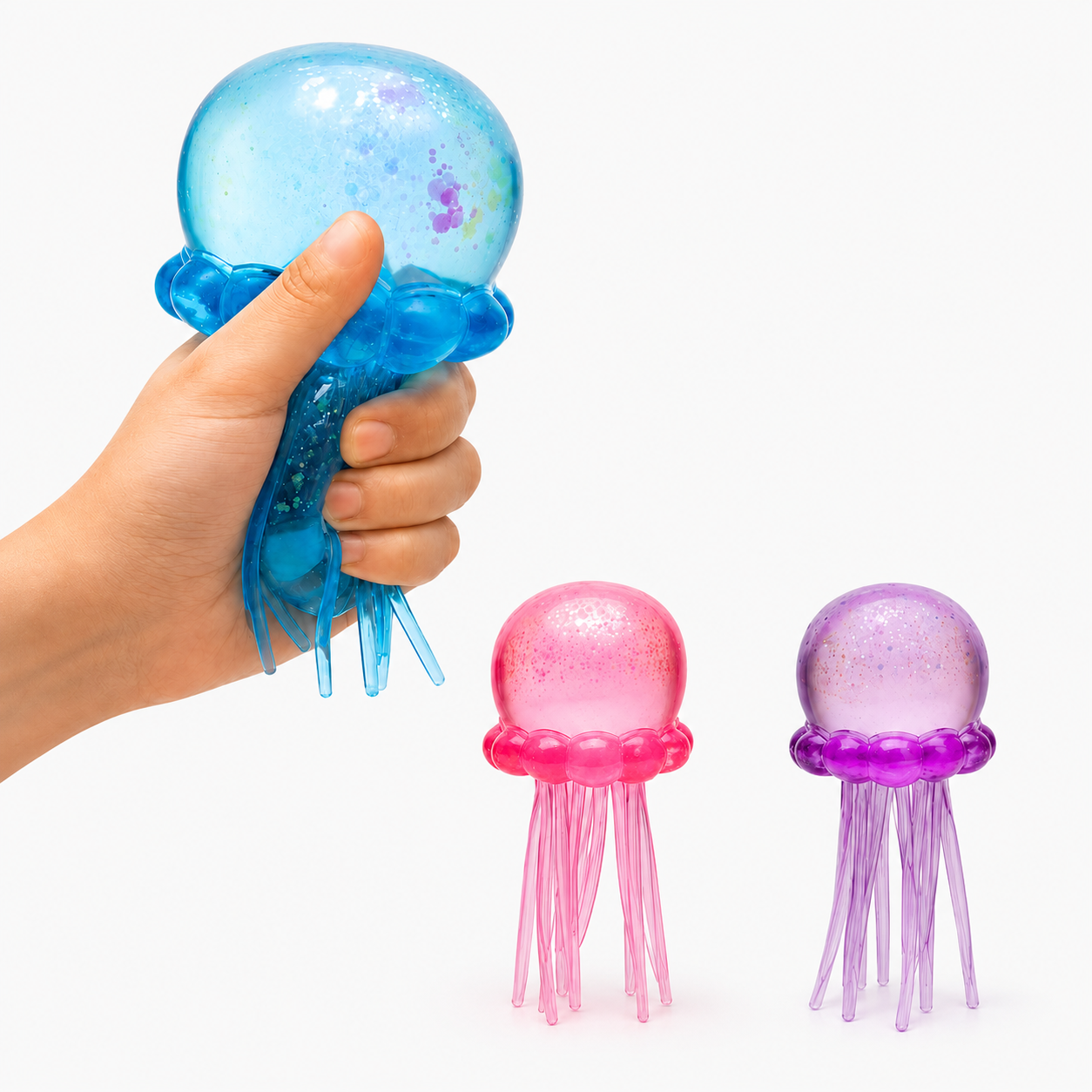 Glitter Jellyfish Squishy Toy for Sensory Play