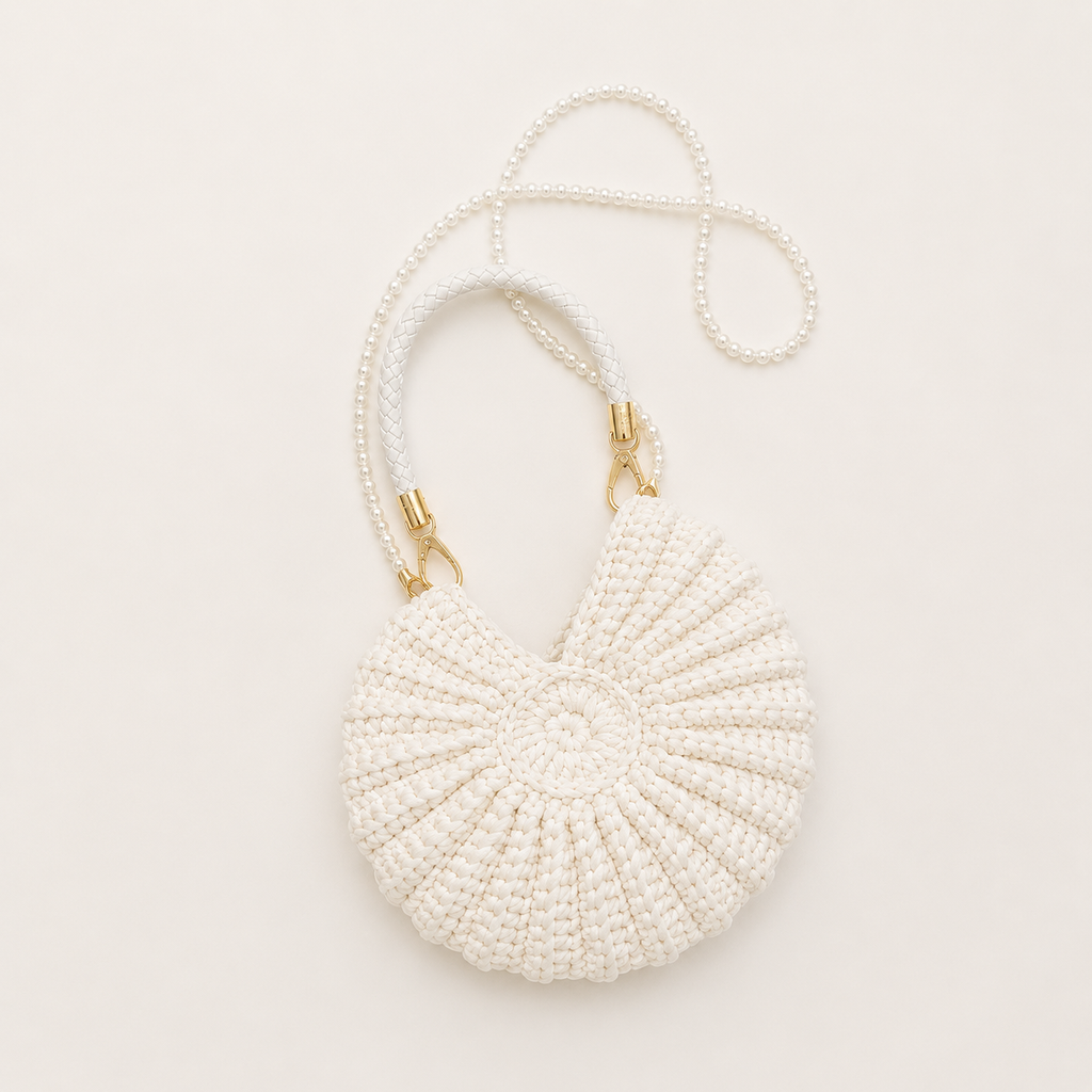 Woven Shell Crossbody Bag for Summer Getaways