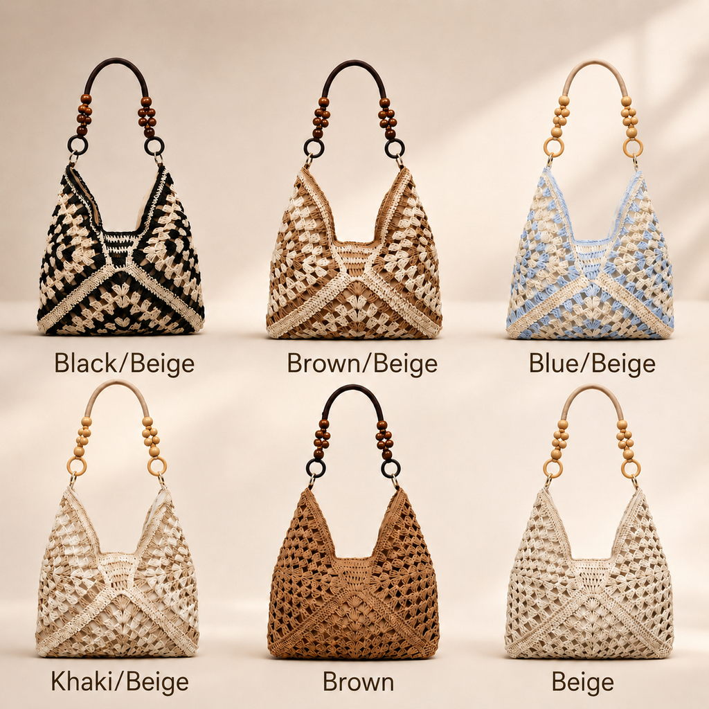 Boho Crochet Hobo Bag for Beach Days and Summer Outfits