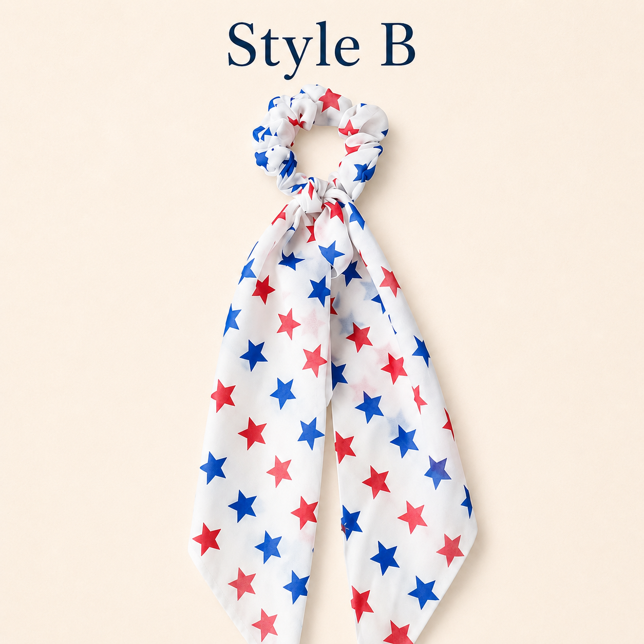 Patriotic Scrunchie Hair Tie with Tails