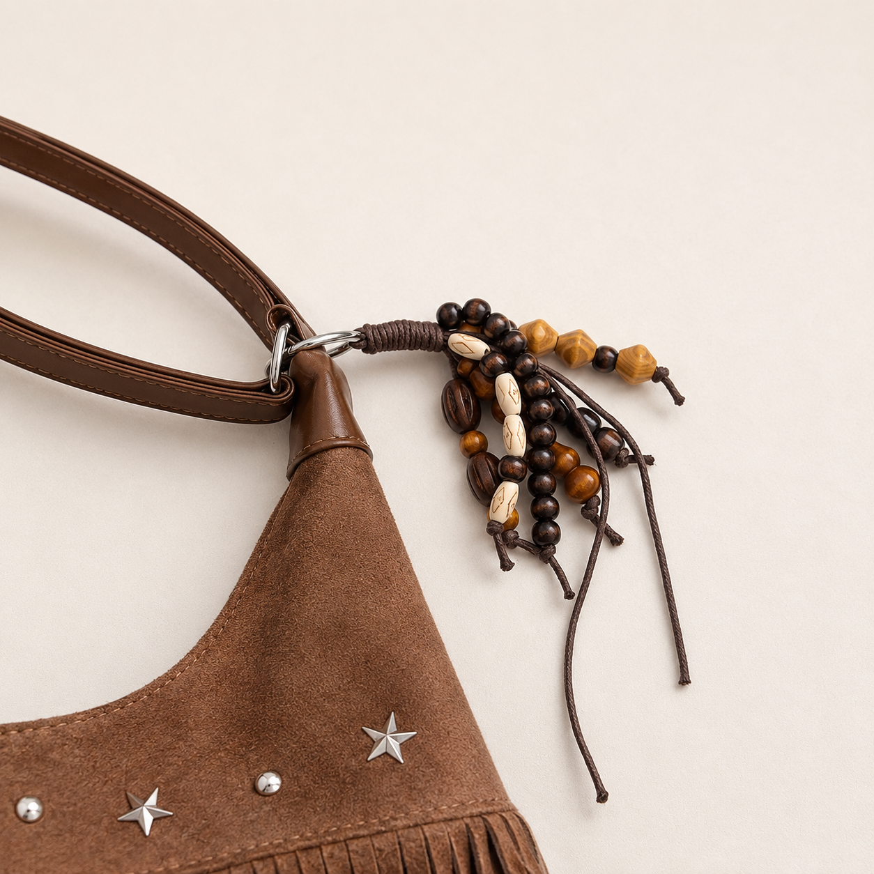 Western Boho Faux Suede Fringe Shoulder Bag