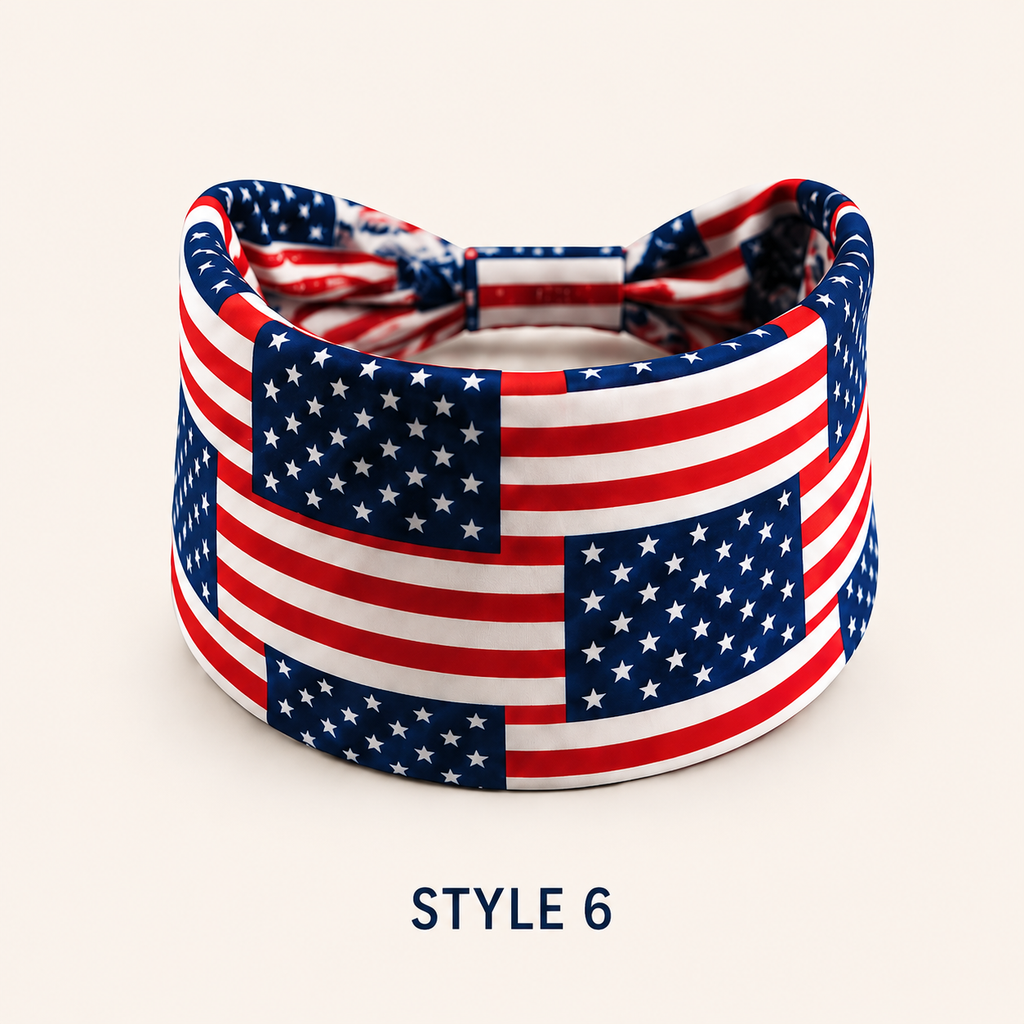 Patriotic Bow Headband for Women and Girls