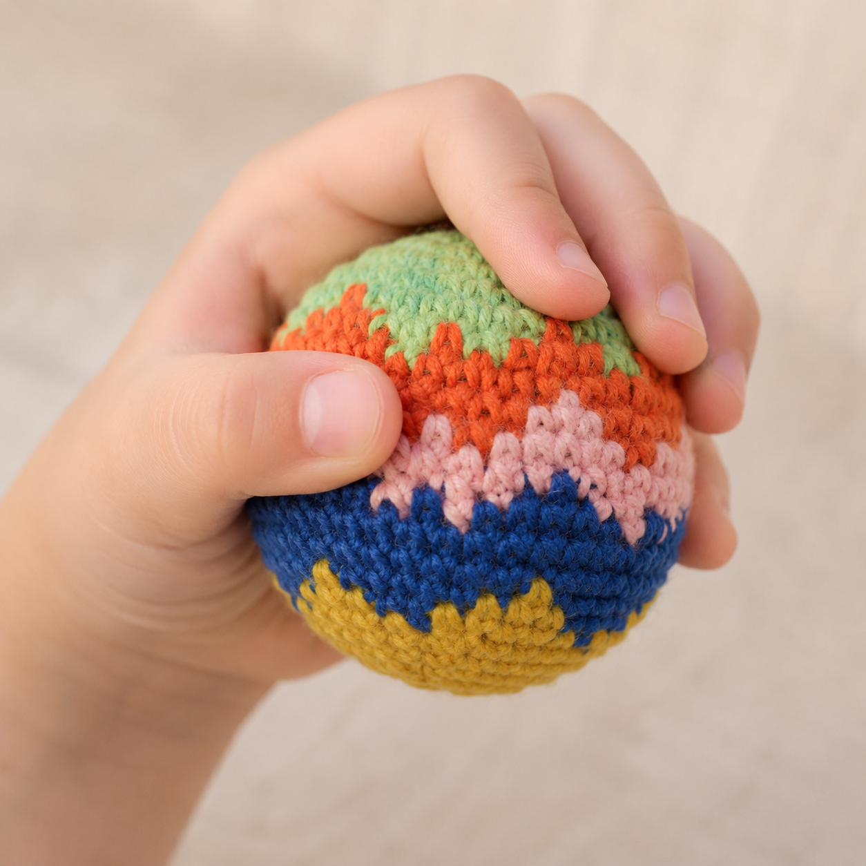 Handmade Crochet Hacky Sack Balls - Random Color Footbag Mix