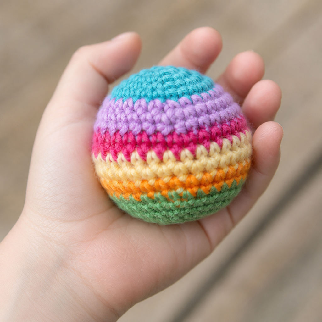 Handmade Crochet Hacky Sack Balls - Random Color Footbag Mix