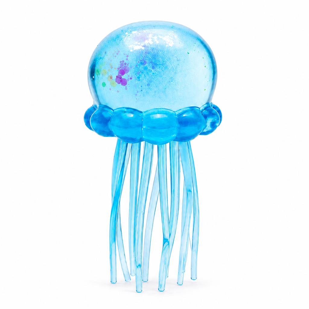 Glitter Jellyfish Squishy Toy for Sensory Play