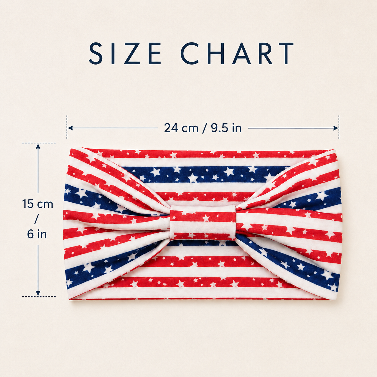 Patriotic Bow Headband for Women and Girls