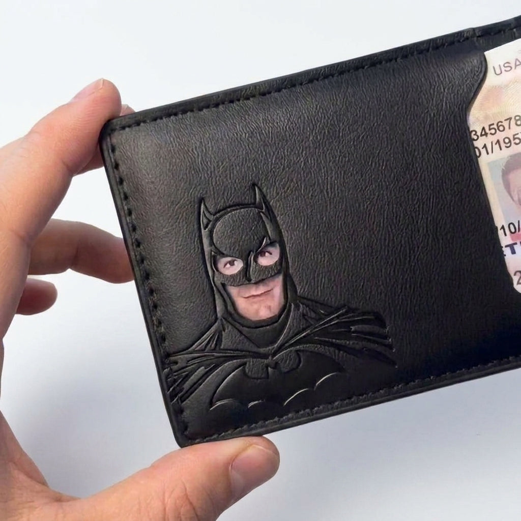 Dark Hero Slim Black Card Holder Wallet