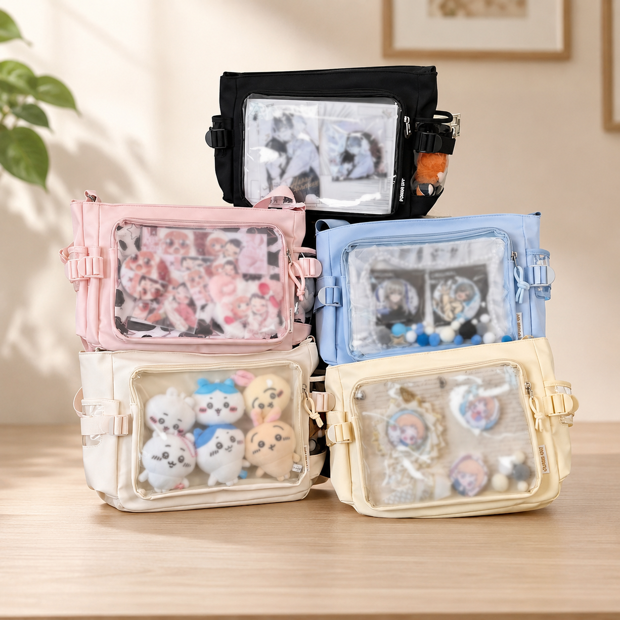 Kawaii Ita Crossbody Bag with Clear Display Window