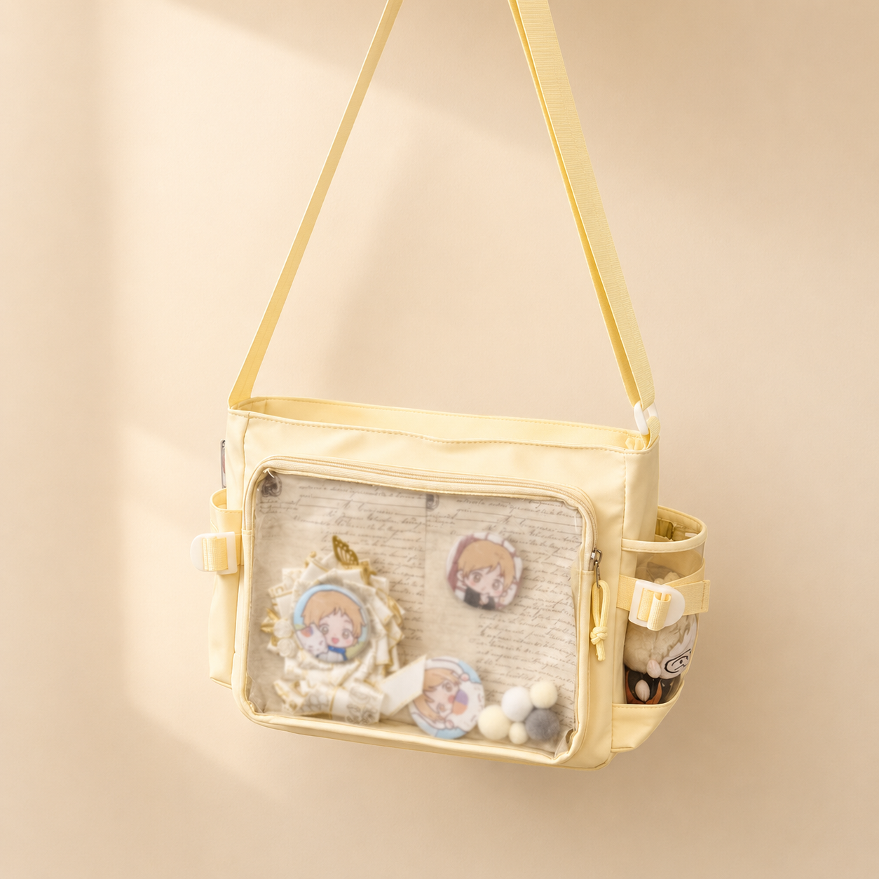 Kawaii Ita Crossbody Bag with Clear Display Window