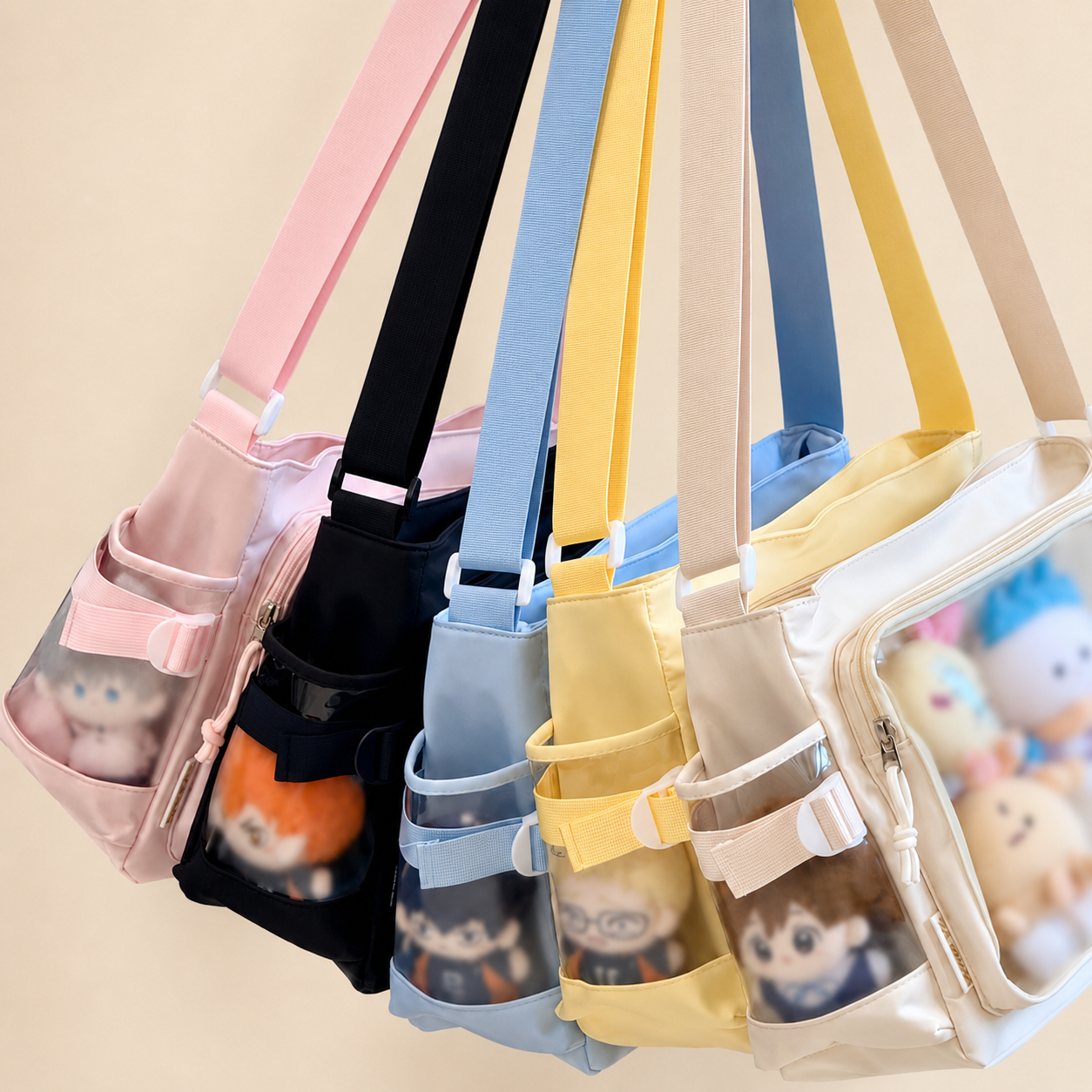 Kawaii Ita Crossbody Bag with Clear Display Window