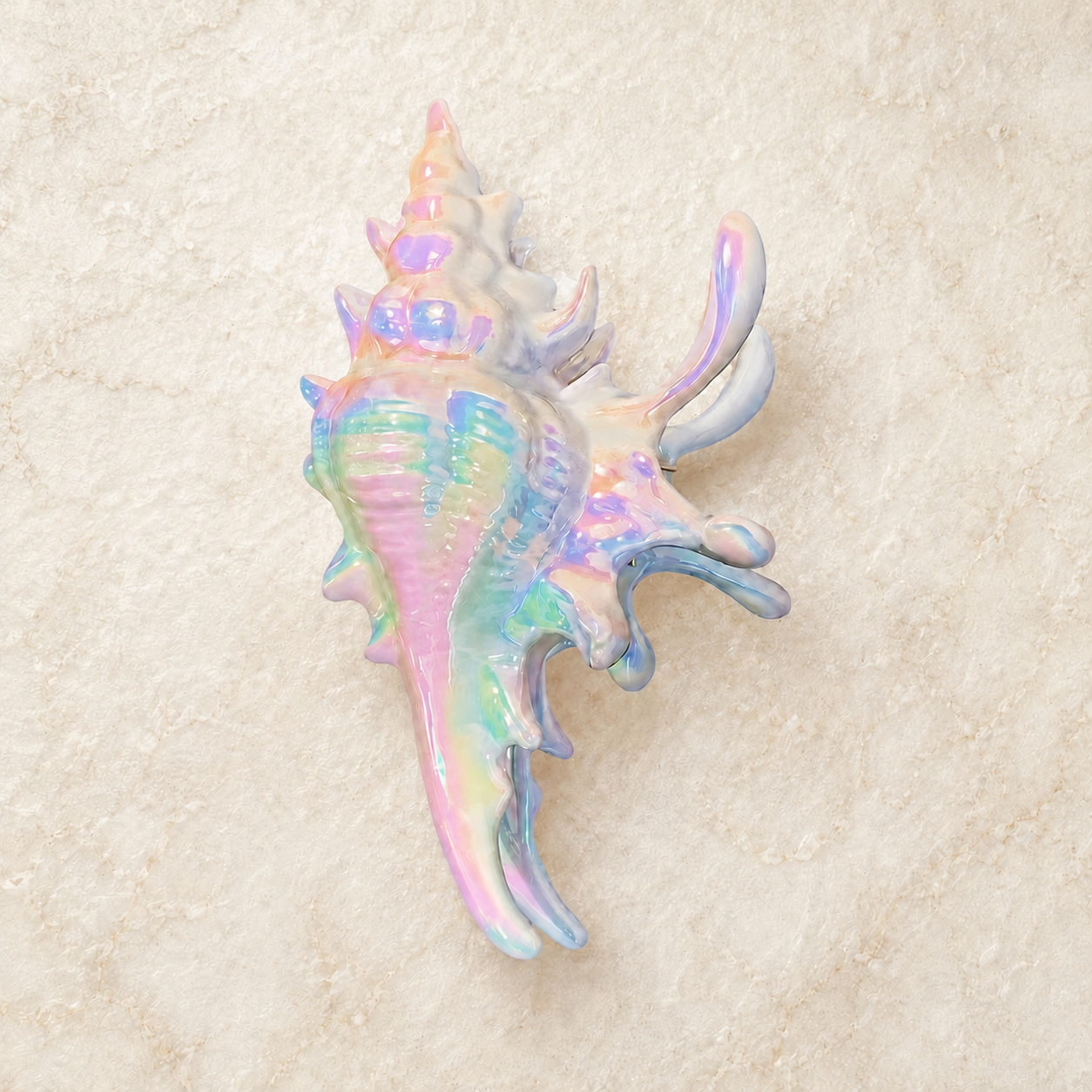 Iridescent Seashell Hair Claw Clip