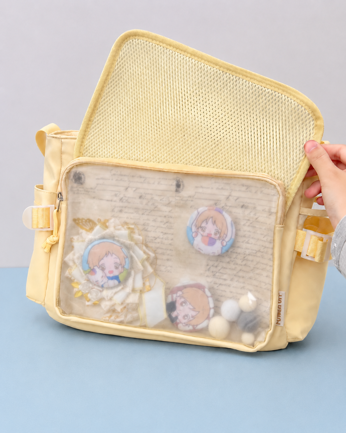 Kawaii Ita Crossbody Bag with Clear Display Window