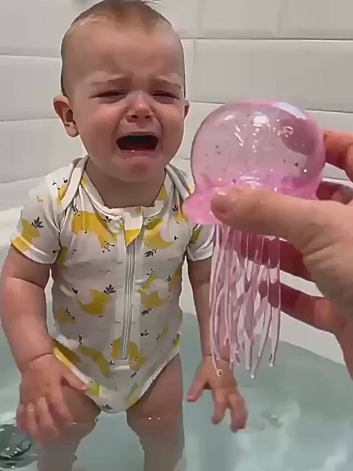 Glitter Jellyfish Squishy Toy for Sensory Play